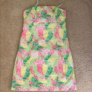 Lilly Pulitzer tie-back strapless mini dress